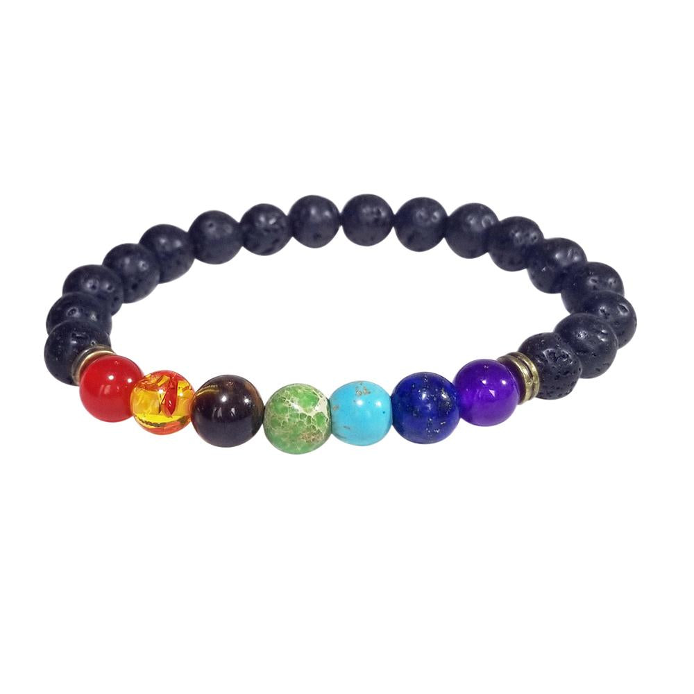 Chakra Lava Stone Diffuser Bracelet