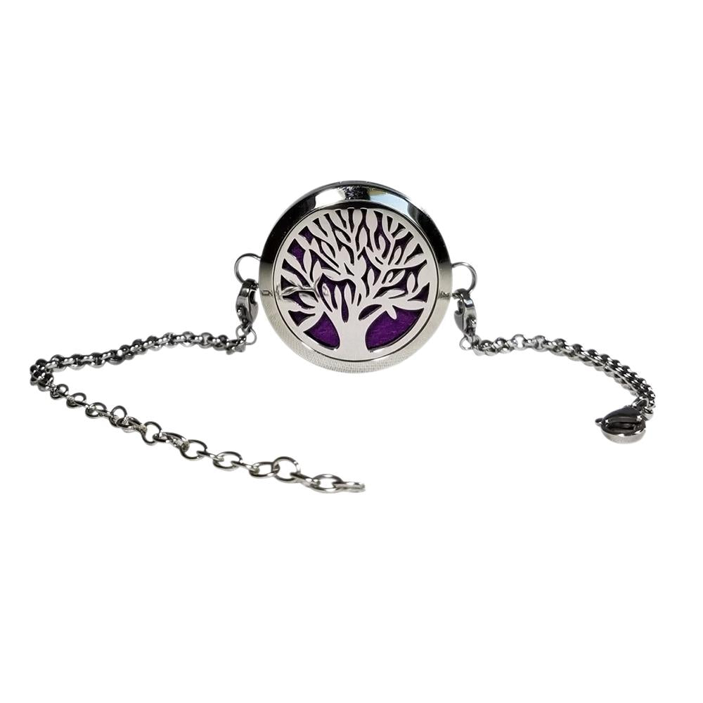 Stainless Steel Tree of Life Essential Oil Bracelet