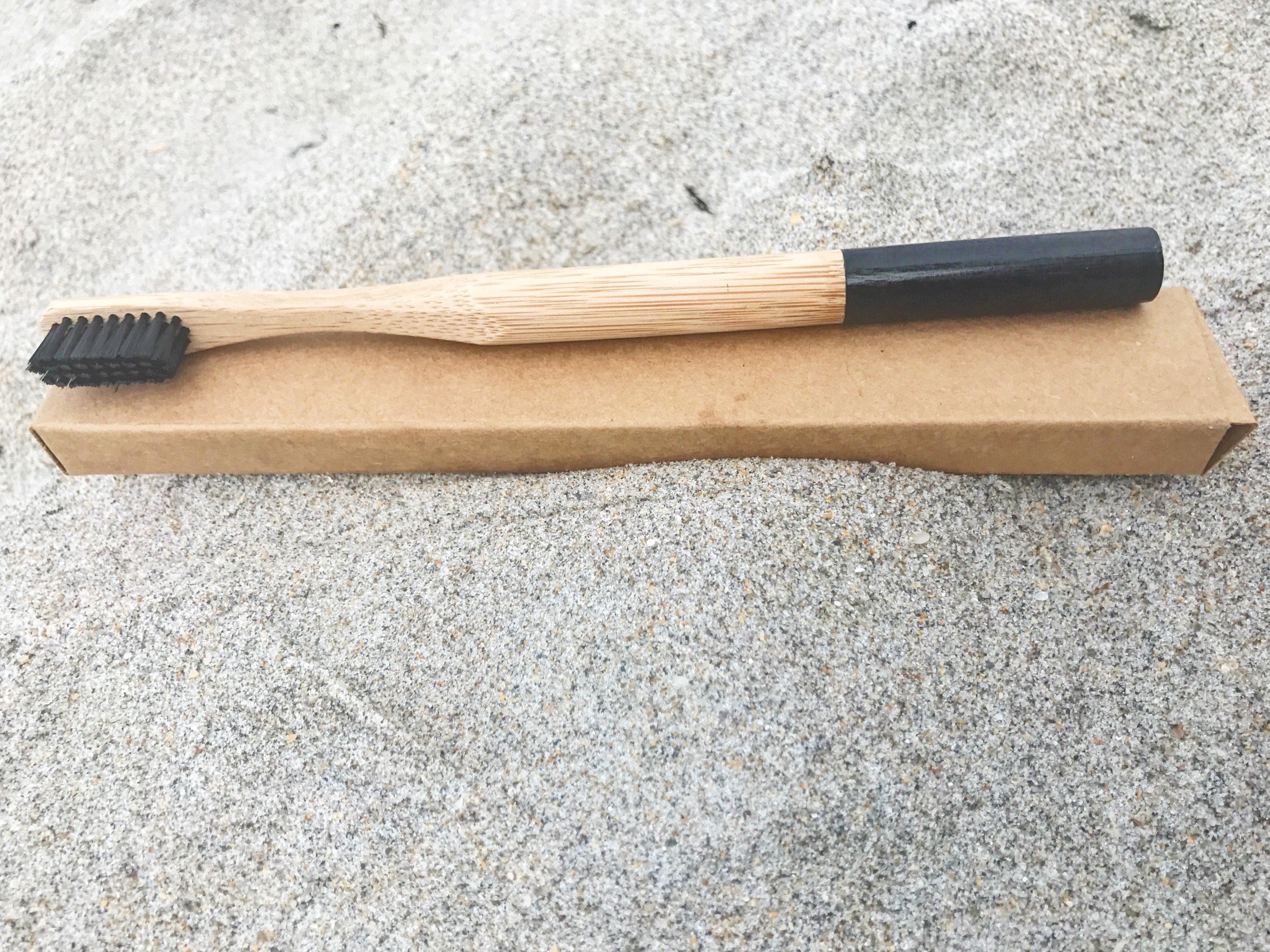 Charcoal Bristle Bamboo Toothbrush (Medium Bristle)