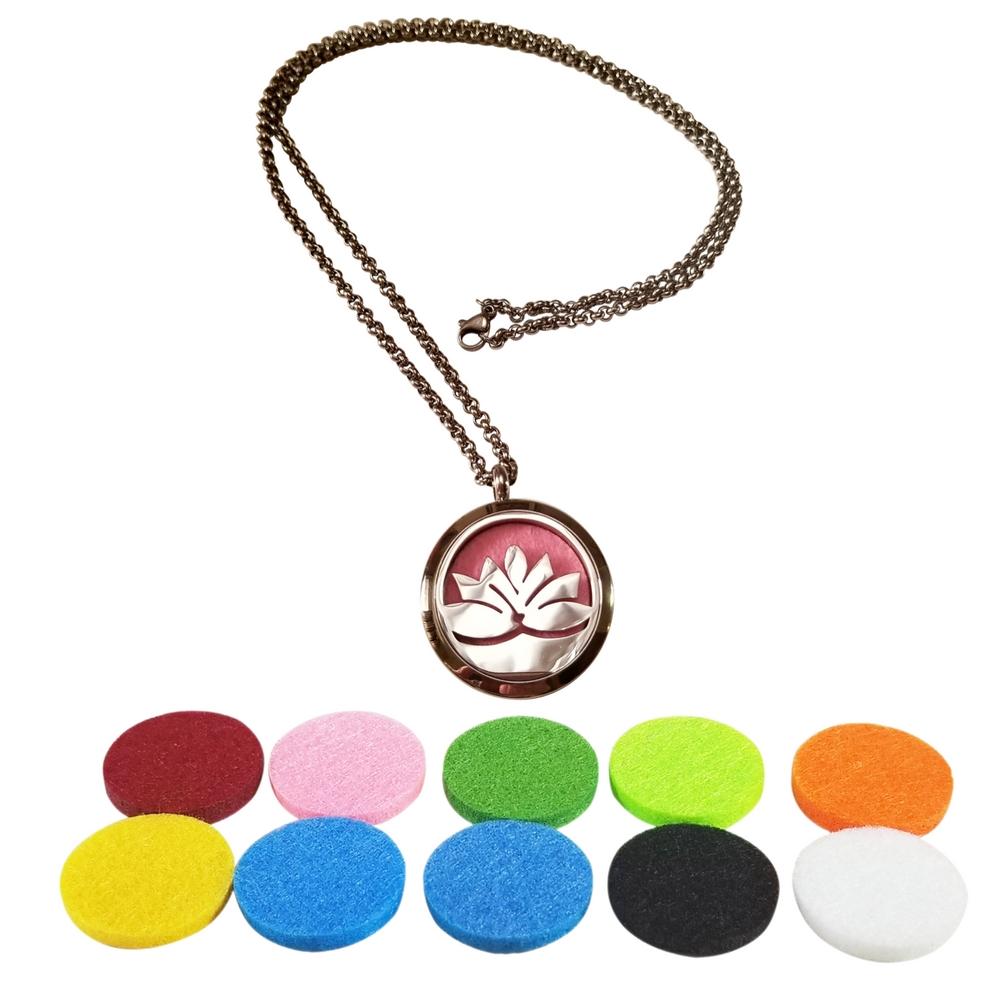 Includes Lotus Design Diffuser Necklace With 10-Pads