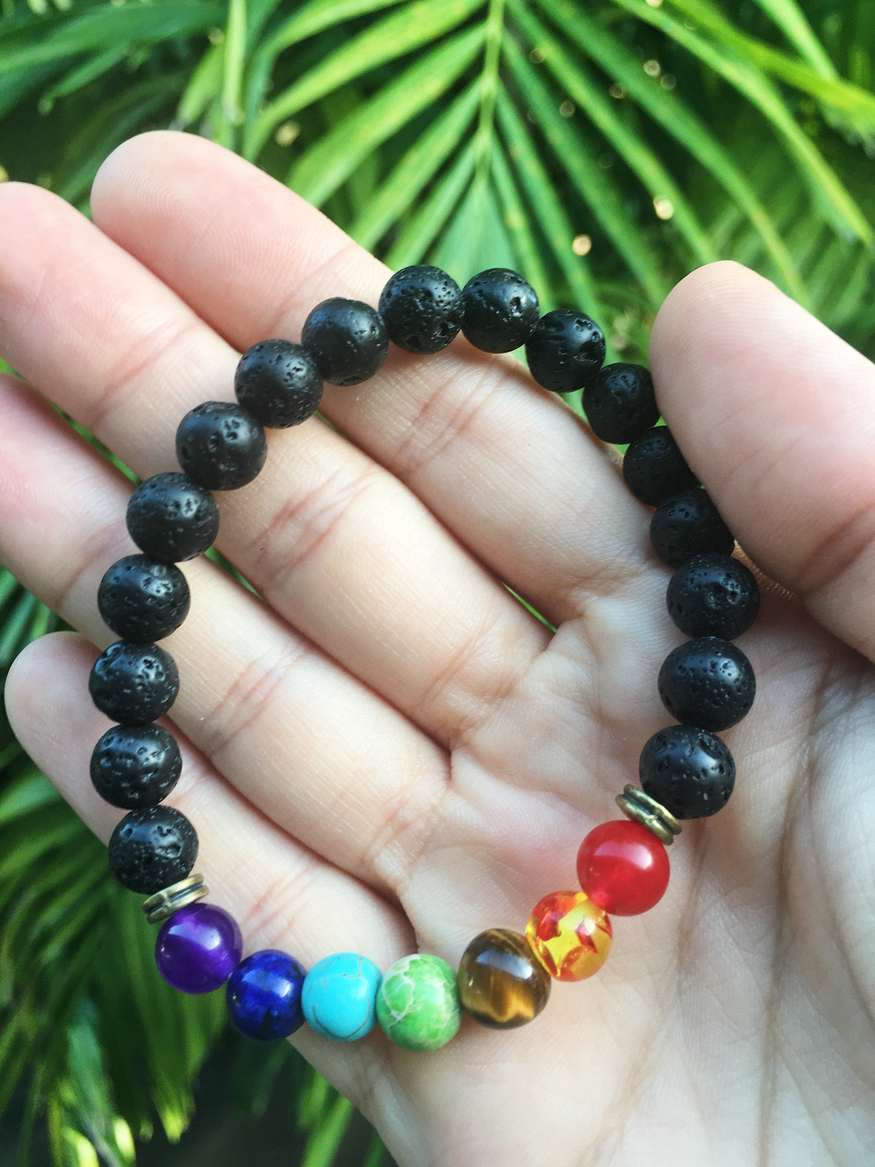 Chakra Lava Stone Diffuser Bracelet