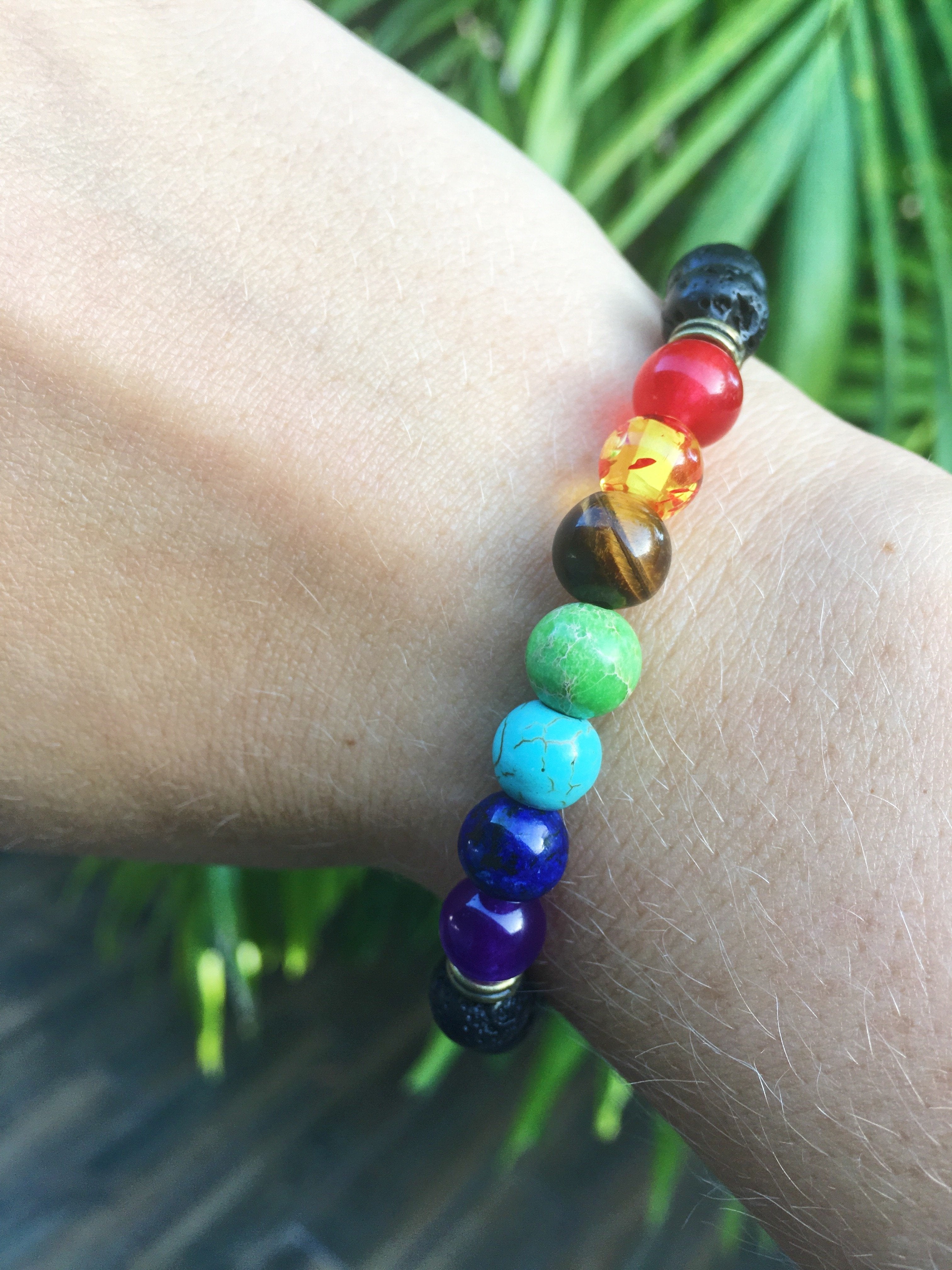 Chakra Lava Stone Diffuser Bracelet (Includes Bonus eBook "7 Hidden Secrets of the Chakra", a $9 value)