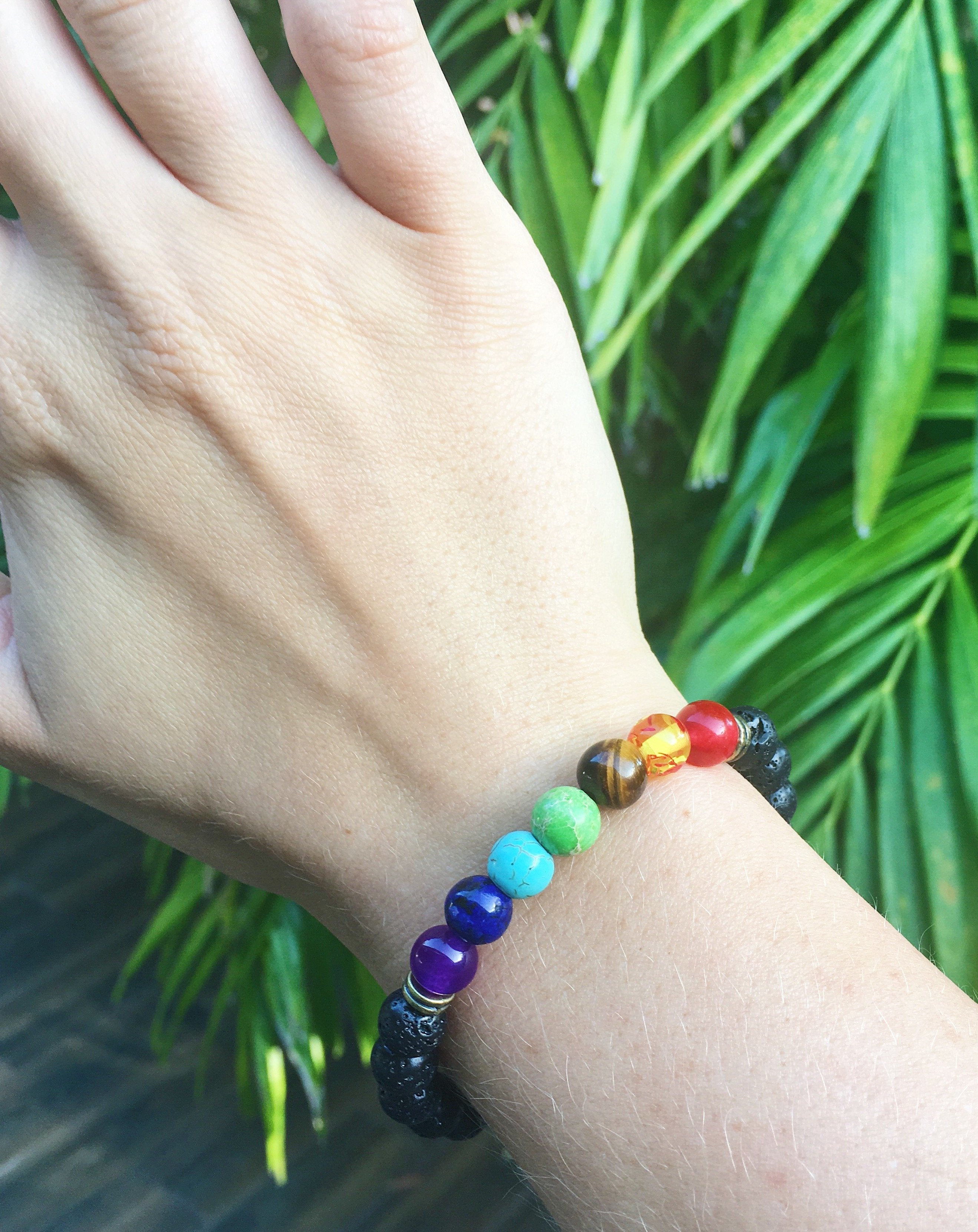 Chakra Lava Stone Diffuser Bracelet