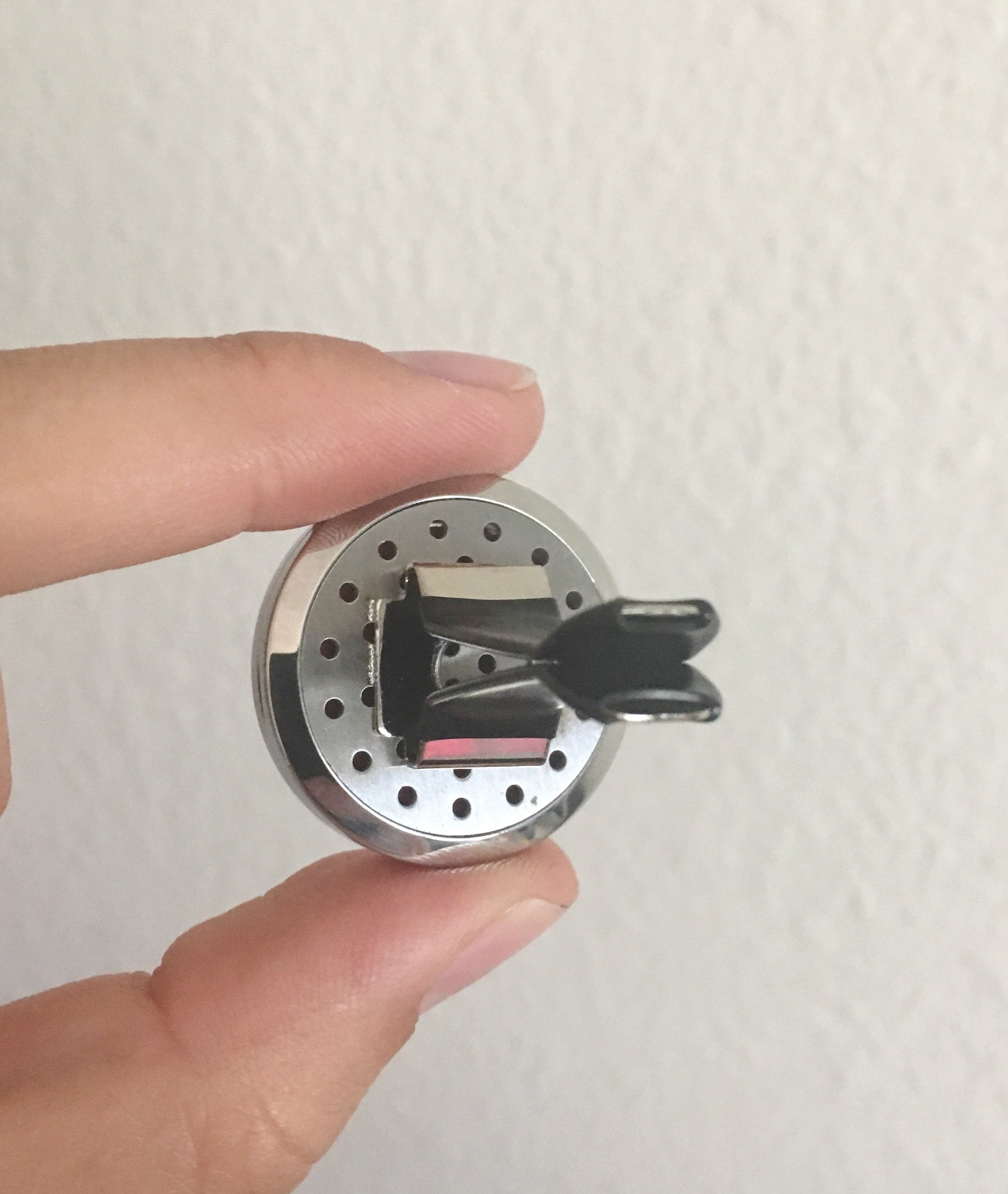 Stainless Steel American Flag Essential Oil Car Diffuser Clip