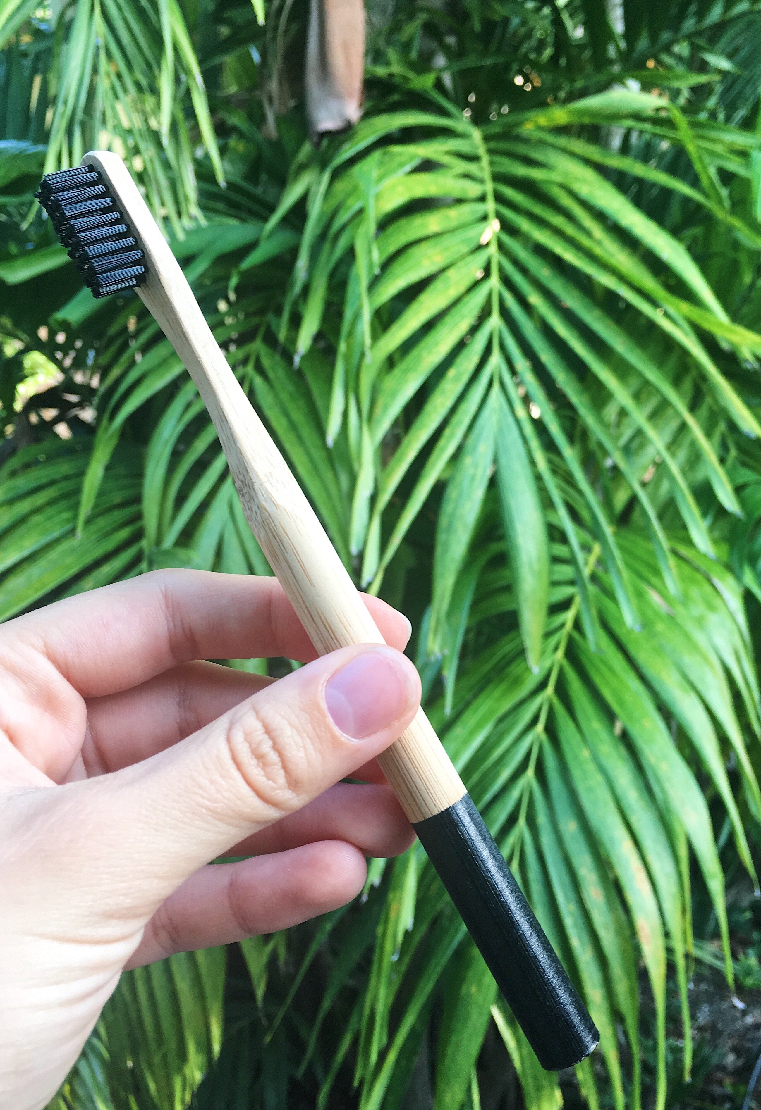 Charcoal Bristle Bamboo Toothbrush (Medium Bristle)