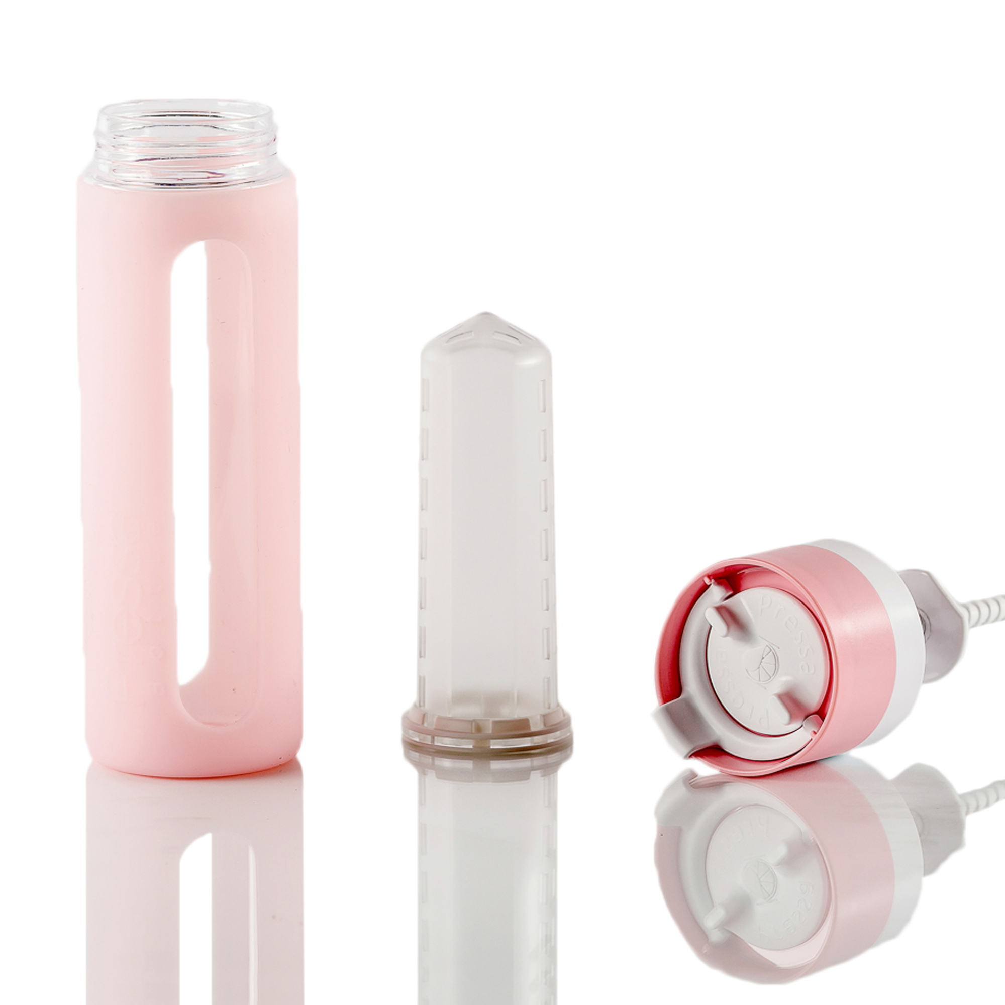 Pressa Bottle - Pink (Includes Bonus eBook "25 Fruit Infusion Water Recipes", a $7 value)