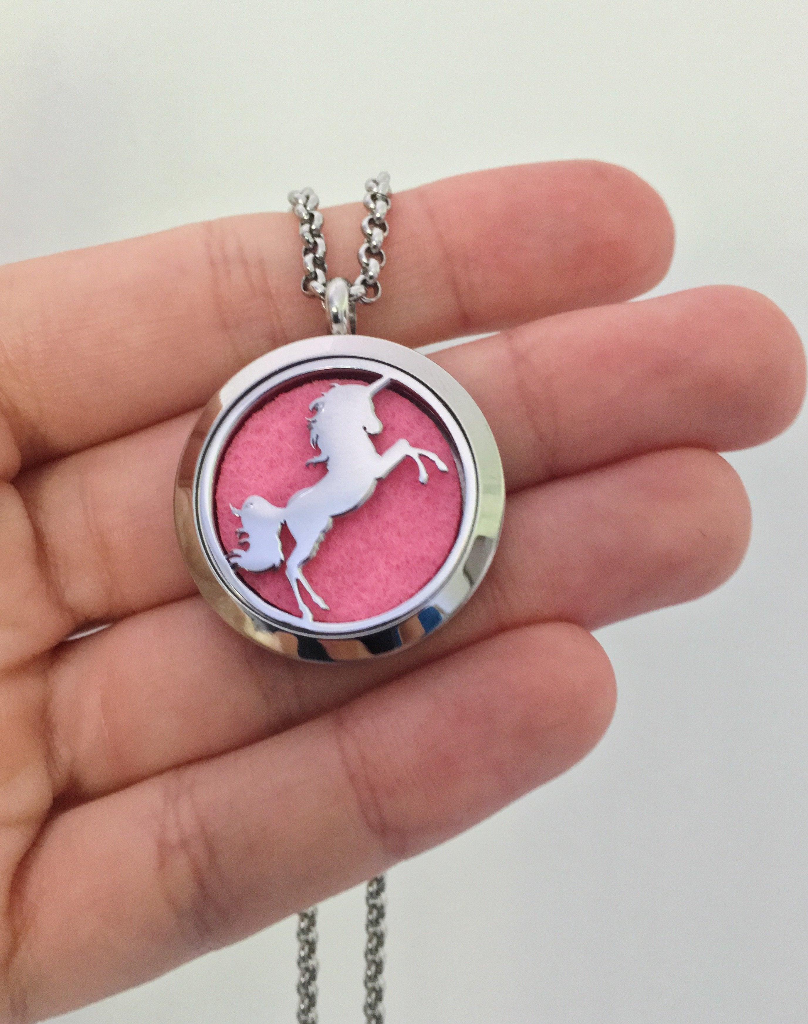 Stainless Steel Unicorn Essential Oil Necklace