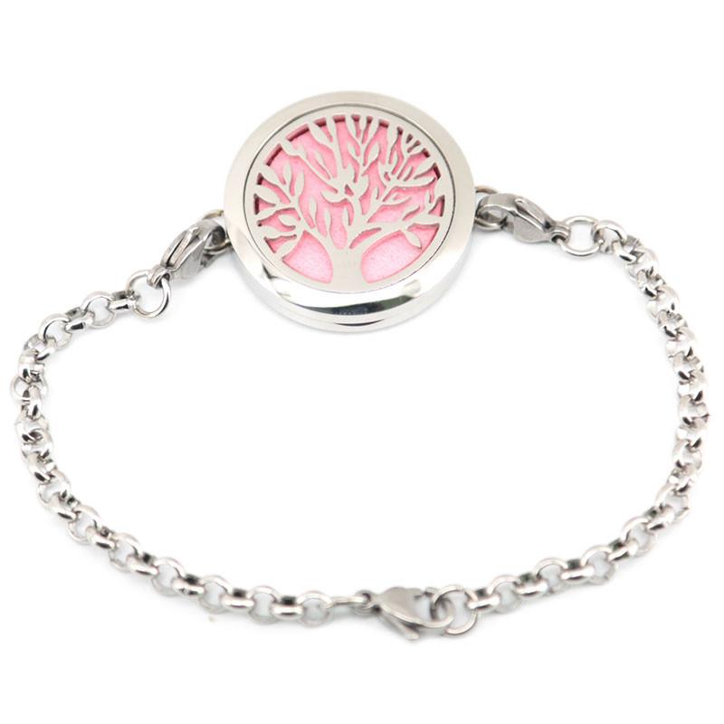 Stainless Steel Tree of Life Essential Oil Bracelet