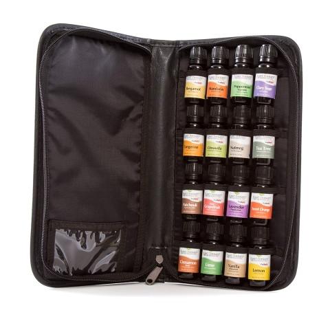 16 Bottle Essential Oil Portfolio. Zippered, Hard Side Case