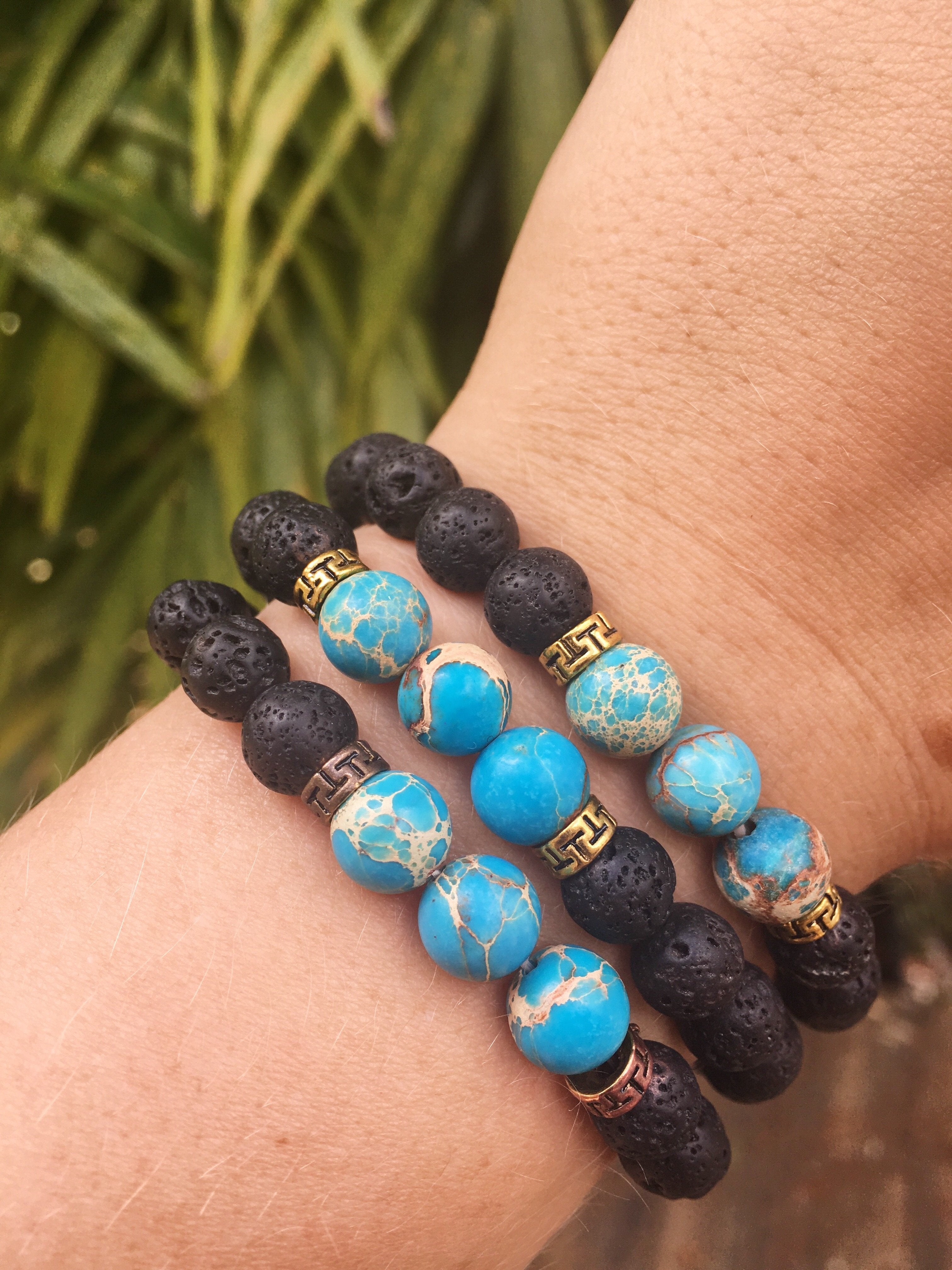 Turquoise Lava Stone Diffuser Bracelet