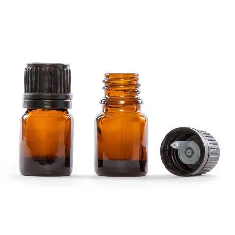 2.5 ml (1/12 oz) Amber Glass Bottles