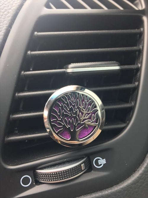 Tree of Life Stainless Steel Essential Oil Car Diffuser Clip