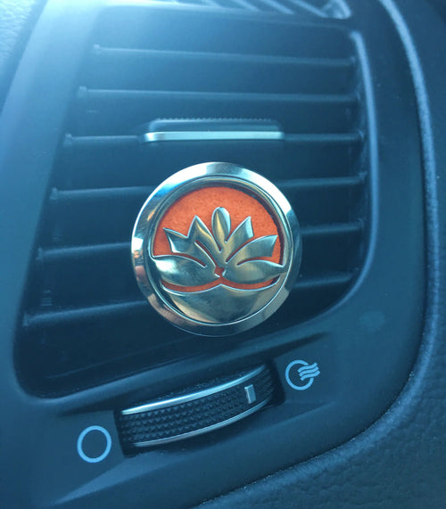 NEW Stainless Steel Lotus Flower Essential Oil Car Diffuser Clip