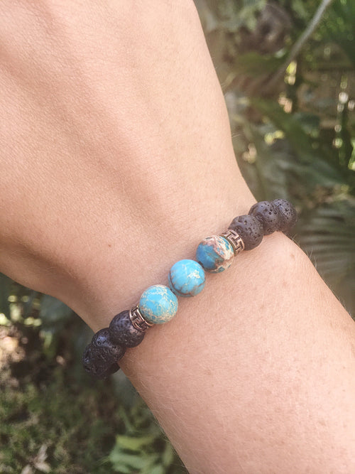 Turquoise Lava Stone Diffuser Bracelet